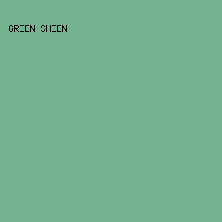 75b390 - Green Sheen color image preview