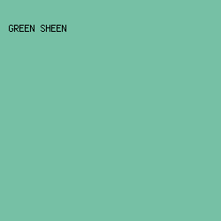 76C0A5 - Green Sheen color image preview