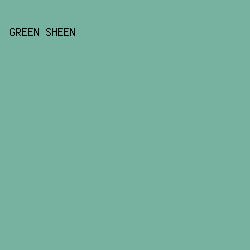 77B19F - Green Sheen color image preview