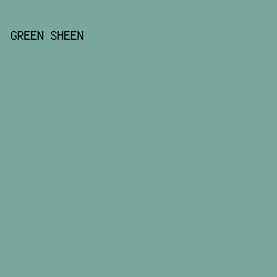 78A79E - Green Sheen color image preview