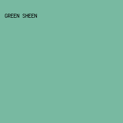 78B9A1 - Green Sheen color image preview