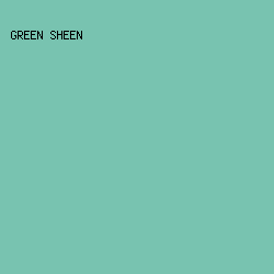 78C3B0 - Green Sheen color image preview