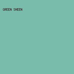 79bcab - Green Sheen color image preview