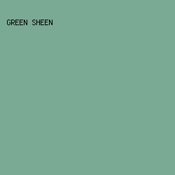 7BAA94 - Green Sheen color image preview