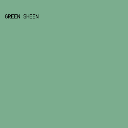 7BAD8E - Green Sheen color image preview
