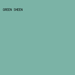 7BB3A6 - Green Sheen color image preview