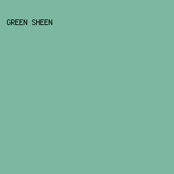 7BB89F - Green Sheen color image preview