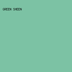 7CC2A4 - Green Sheen color image preview