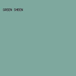 7DA89E - Green Sheen color image preview