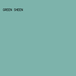 7DB3AB - Green Sheen color image preview