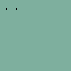 7EAF9E - Green Sheen color image preview