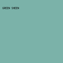 7bb2a9 - Green Sheen color image preview