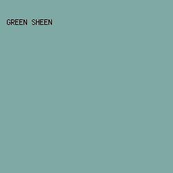 7ea9a4 - Green Sheen color image preview
