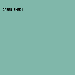 80B7AA - Green Sheen color image preview