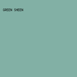 82B0A5 - Green Sheen color image preview
