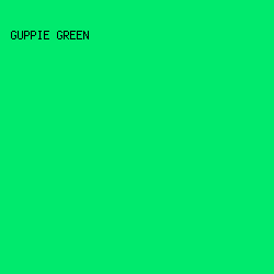00EA6D - Guppie Green color image preview