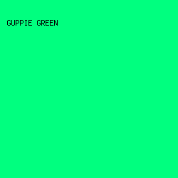 00FF7F - Guppie Green color image preview