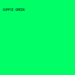 00ff66 - Guppie Green color image preview