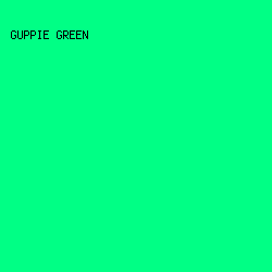 00ff85 - Guppie Green color image preview