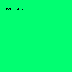 01FE71 - Guppie Green color image preview