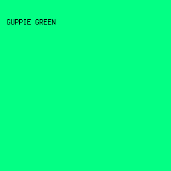 03FF84 - Guppie Green color image preview