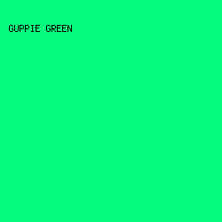 05FB7E - Guppie Green color image preview