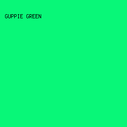 08F778 - Guppie Green color image preview