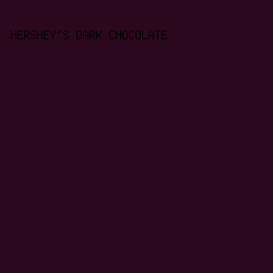2C081E - Hershey's Dark Chocolate color image preview