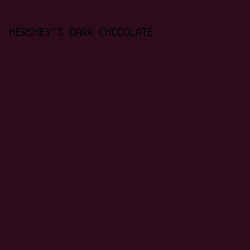 2C0B1A - Hershey's Dark Chocolate color image preview