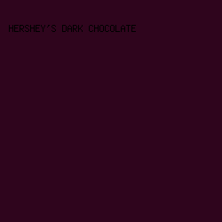 2f051d - Hershey's Dark Chocolate color image preview