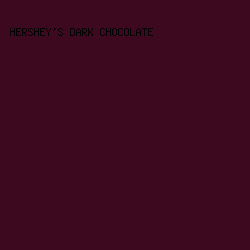 3c091f - Hershey's Dark Chocolate color image preview
