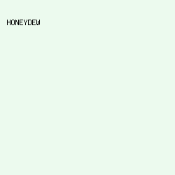 ECFAEE - Honeydew color image preview