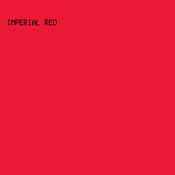 ed1a37 - Imperial Red color image preview