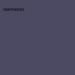 4C4A63 - Independence color image preview