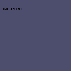 4D4E6E - Independence color image preview