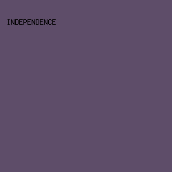5E4D69 - Independence color image preview