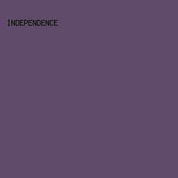5F4A69 - Independence color image preview