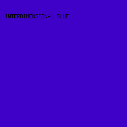 3F00C8 - Interdimensional Blue color image preview