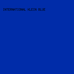 002ca9 - International Klein Blue color image preview