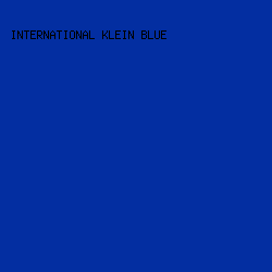 032ea1 - International Klein Blue color image preview