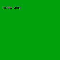 00a30e - Islamic Green color image preview