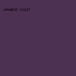 4D3152 - Japanese Violet color image preview