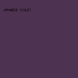 4E3251 - Japanese Violet color image preview