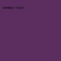 5b2e5f - Japanese Violet color image preview