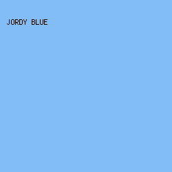 83BDF7 - Jordy Blue color image preview