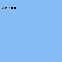 84bcf3 - Jordy Blue color image preview