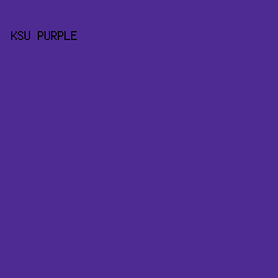 4E2B92 - KSU Purple color image preview