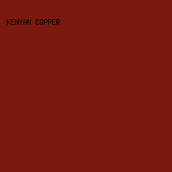 7C190E - Kenyan Copper color image preview