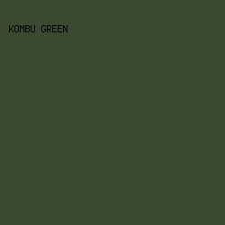 3c4931 - Kombu Green color image preview