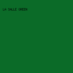 0B6B28 - La Salle Green color image preview